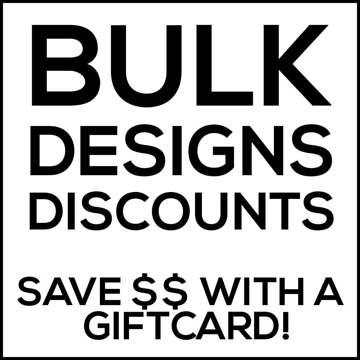 Bulk Design Giftcards